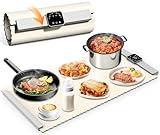 Kochfeld,60-100℃ Elektrisches Warmhalte-Tablett, Faltbarer Speisenwärmer,Elektrisches Heiztablett mit 4 Stunden Timer,vollflächige Heizung für Buffet Party Familienfeier