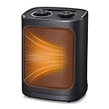 COWSAR Mini Heizlüfter Energiesparend, 1800W Elektroheizung 3 Heizstufen ✓ Überhitzungs & Kippschutz ✓ Keramik Heizlüfter für Badezimmer, Schlafzimmer, Büro