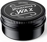 Charlemagne Moustache Wax - Schnurrbart Wachs - Bart Wachs Bartwichse Schnurrbart - Natürliche Inhaltsstoffe & echtes Bienenwachs -Bart Styling Wachs Bart Wax starker halt - Bartfestiger