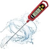 MixcMax Küchenthermometer Fleischthermometer Kuchen Flaschen Baby Thermometer Küche Kochen Wasser Milch Haushaltsthermometer LCD Digital Einkochthermometer mit Langer Sonde