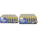 VARTA AA/AAA Batteries, Power on Demand, Alkaline, 1.5 V, Storage Pack, Smart, Flexible, Powerful, Ideal for Computer Accessories, Smart Home Devices, Made in Germany, Pack of 150 + 150
