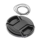 vhbw Objektivdeckel 55 mm kompatibel mit Leica Apo-Summicron-M 1:2/90 mm Asph. Kamera - Kunststoff Schwarz, mit Innengriff