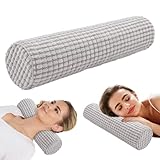 Wapasezyar Nackenrolle mit Bezug, Nackenrolle Memory Foam, 11x45 cm Orthopädisches Nackenkissen, Waschbar Nackenkissen, Kissenrolle, Knierolle Lagerungsrolle
