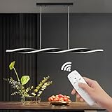 YNDD Pendelleuchte Esstisch Dimmbar mit Fernbedienung, Höhenverstellbar LED Hängelampe Esszimmerlampe Schwarz Modern Spirale Esstischlampe Pendellampe für Esszimmer Schlafzimmer Wohnzimmer Küche Büro