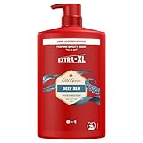 Old Spice Deep Sea 3-in-1 Duschgel & Shampoo für Männer, 1L, langanhaltender, frischer Duft in Parfümqualität für Haare-Gesicht-Körper