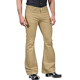 Cargohose für Herren, schwarz, Bootcut-Hose, weites Bein, modisch, vielseitig und elegant, Anzughose, formelle Herrenhose, Freizeithose für Herren, Stretch-Kampfhose, einfarbige Farben, khaki, L