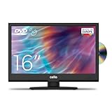 Cello C1620FS 16' (41 cm Diagonale) Full HD LED TV mit eingebautem DVD Player DVBT2 S2 Triple Tuner, Schwarz