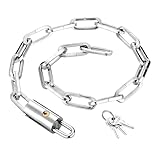 Fahrradkettenschloss – Diebstahlschutz-Stahl-Fahrradschloss mit Schlüsseln, robuste Sicherheitskette, extra langes Fahrradzubehör für Tür