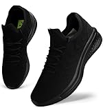 Giniros Laufschuhe Damen Sportschuhe Turnschuhe Running Tennis Walkingschuhe Straßenlaufschuhe Sneaker Fitness Jogging Leichte Atmungsaktiv rutschfeste Schuhe Freizeitschuhe Outdoor Gym Schwarz 38EU