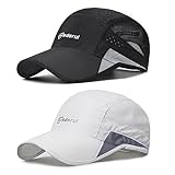 AYPOW Basecap Damen Herren, 2 StüCk Atmungsaktive Sport DüNn Mesh Sommer Kappe, Verstellbar Schnelltrocknend Leichte Sonnenschutz Baseball Cap FüR Outdoor Running Tennis Golf Reisen