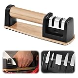 Messerschärfer Profi 2-in-1, Manuelle Messerschärfer Testsieger, Messerschleifer Profi, Messerschleifer Testsieger, Ergonomisch Knife sharpener für Küche, Outdoor, Jagd, Fischen, Camping