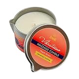 Vibratissimo Massagekerze Peach Grace 50ml I Kerze mit Pfirsich Duft I Kerze Entspannung I aus natürlichen Rohstoffen & mit Kokosöl I für empfindliche Haut geeignet I Massage Candle