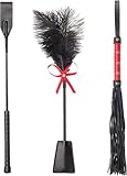 3pcs Sex Paddel Federkitzler Peitsche BDSM Spielzeug für Paare SM Flogger Gerte Bondage Zubehör