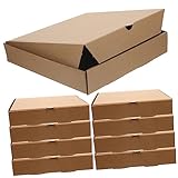 GRIRIW 10 Stück Leere Kraftpapier Pizzaboxen Dicke Sichere Verpackung für Pizzen für Takeout Aufbewahrung von Lebensmitteln