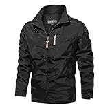 Sommerjacke Herren Leicht Dünn Freizeitjacke Langarm Stehkragen Sweatjacke Klassisch Sportlich Sportjacke Einfarbig Regular Fit Fliegerjacke Jacken Frühling Sommer Übergangsjacke