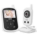 GHB Babyphone mit Kamera Video Baby Monitor 2,4 GHz Gegensprechfunktion ECO Modus Lange Akkulaufzeit Nachtsicht Temperatursensor Schlaflieder