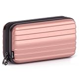 stardis Kosmetiktasche Hartschalen Kulturtasche Hardcase Damen Herren Kulturbeutel in Kofferform Flight-Beautycase Wasserdicht Mini-Koffer Optik Waschbeutel Frauen, Männer, Kinder (Gold-Rose)