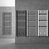 ECD Germany Badheizkörper 600 x 1200 mm - Weiß - gerade mit Seitenanschluss - Design Heizkörper Handtuchwärmer Handtuchtrockner Handtuchheizkörper Handtuchheizung Handtuchheizer Badezimmer Heizung