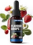 Flavour Drops Zuckerfrei 50ml mit Dosierpipette - Flavor Drops Lebensmittelaroma - Flavor Drops Zuckerfrei für Magerquark, Porridge uvm - von Gym Nutrition - Wald Erdbeere Geschmack