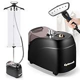 CGOLDENWALL 2000W Vertikales Dampfglätter, 3.2L Abnehmbarer Wassertank, 45s Schnelles Aufheizen, Duale Dampfstufen für alle Stoffe - mit Zubehör & Höhenverstellbar