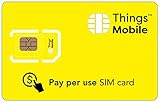 Prepaid GSM SIM-Karte für IOT und M2M - Things Mobile - mit weltweiter Netzabdeckung und Mehrfachanbieternetz GSM/2G/3G/4G. Ohne Fixkosten und ohne Verfallsdatum. 10 € Guthaben inklusive