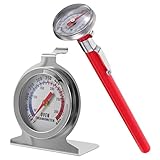 GLEAVI 2Stücke Grill und Ofenthermometer und Sonde für Präzise Temperaturmessung von Fleisch Gemüse und Getränken für Bbq