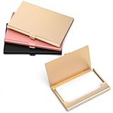 HaiFafafaing 3 Stück Visitenkartenetui Slim, Aluminium Visitenkarten Etuis Professionelles Slim Pocket Metall Kartenetui, Visitenkartenhalter für Aufbewahrung Ihrer Karte