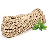 Abio Juteseil 10mm 5m Tau Seil Hanfseil Kordel Jutekordel Deko Dekoration Makramee Garn für Garten Jute Tauwerk Handlaufseil Schiffstau Schnur Paketschnur 5 Meter 10mm