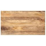 Homgoday Tischplatte Holztischplatte Ersatztischplatte Holzplatte Arbeitsschreibtisch für Esstisch Couchtisch 100x50x3,8 cm Rechteckig Massivholz Mango