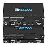 ROFAVEZCO HDMI Extender über Ethernet 4k 60Hz unkomprimierte 18G/BPS über Single Cat5/6 bis zu 40 m, RS232 + POE + IR + HDCP2.2 HDR und CEC EDID