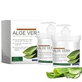 Advanced Clinicals Aloe Vera Lotion Sun Burn Recovery Cream, W/Vitamin C + Hyaluronic Acid, After Sun Body Lotion, Sun Damaged Skin Repair Moisturizing Cream, Skin Care Products (2)