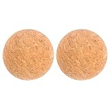 HEMOTON 2 Stücke Korkball Kork Faszienball 3. 6cm Massageball Flaschenverschluss Weinverschluss Korken Kickerbälle Vorratsgläser Glasbehälter Vorratdosen Vorratsbehälter Deckel Naturkork Bälle