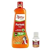 POLIBOY Parkett Reiniger - Pflegendes Reinigungsmittel für Holzböden - Reinigungskonzentrat mit natürlichem Avocadoöl - 1x 500 ml - inkl. Produktprobe - Made in Germany