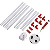 FußBall Torpfostennetz, Tragbares Leichtes Kunststoff Mini FußBall Fußballtornetz Set für Drinnen und Draußen mit Ball für (106CM)