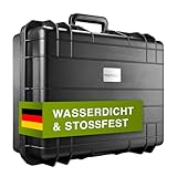 Mantona Outdoor Fotokoffer L - Wasserdichter Kamerakoffer 31L, staubdicht & stoßfest, großer Schutzkoffer inkl. Schaumstoffeinlagen, ideal für Kameras, Objektive & Zubehör (48.5x35.5x18cm)