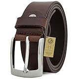 LINDENMANN Leder-Gürtel Herren 40 mm breit, Gürtel Herren Vollledergürtel aus Büffelleder braun, Größe/Size:105
