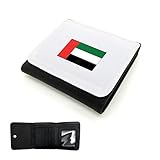 Mygoodprice Herren-Geldbörse, PU-Leder, Flagge der Vereinigten Arabischen Emirate, Schwarz , one size