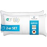 Kopfkissen 40x80 inSPIRO 2er Set, Orthopädisches Schlaf-Kissen vom Innovationspreisträger 2022, 40 x 80 cm pillow für Seitenschläfer, Rückenschläfer, Bauchschläfer, Nackenstützkissen für Allergiker