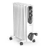 TROTEC Radiator Heizung TRH 20 E – Heizleistung 800 W / 1200 W / 2000 W – Elektro Heizkörper, 9 Rippen, Raumgröße 25 m² / 60 m³