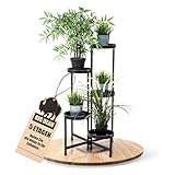 BigDean 5 Etagen Blumenständer klappbarer Pflanzenständer robuster Blumenständer Metall