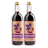 2x Bio Aroniasaft - Vom Langlebenhof,DER MILDE' - 2 x 750ml Flaschen - 100% Direktsaft - Aronia Muttersaft - ohne Zusätze