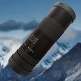 Emiif 10-300x Zoom HD Monokular mit Nachtsicht bei schwachem Licht für Camping, tragbares Handteleskop mit Telefonclip und Stativ, Schwarz