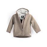 Ehrenkind® Walkjacke | Jacke für Kind aus Natur Schurwolle mit Reißverschluss | Walk Jacke für Baby | Beige Gr. 98/104