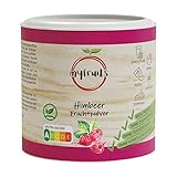 myfruits Himbeerpulver, gefriergetrocknet, 70g, ohne Zusätze, zu 100% getrocknete und gemahlene Himbeeren, Fruchtpulver für Smoothie, Shakes & Joghurt