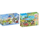 PLAYMOBIL My Life 71476 Planschspaß zu Hause ab 4 Jahren & Country 71380 Starter Pack Bauernhof Gemüsekarten, ab 4 Jahren