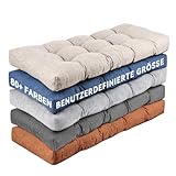 ROFIELTY Benutzerdefinierte Bankauflage, 10cm Dicke Fenster Sitzkissen Seide Memory Foam, Anti-Rutsch getuftet Klavier Bank/Sofa Sitzauflagen, Indoor/Outdoor Patio BankKissen