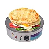 Crepes Maker 45cm 3 Kw, Elektrischer Crepe Maker Maschine Mit Spreader & Spatula, Crepe Pfanne Für Pfannkuchen Pan Cakes Omeletts Palatschinken, 50-300°C