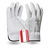 Gebol Driver, 1 Paar Arbeitshandschuhe aus hochwertigem Leder, Handschuhe Herren für Bau, Garten & grobe Arbeiten, hohe Widerstandsfähigkeit, 1,1 mm Lederdicke, Sicherheitshandschuhe Gr. L (Gr. 9)
