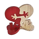 Pnuokn Holzschild mit Aufschrift 'Valentine's Day Love', freistehend, Tischdekoration, für Zuhause, Party, Hochzeit, Tischdekoration, Holz-Tischdekoration, Schild