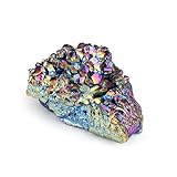 Sahoottie Regenbogen Druse Kristall Druse Rohstein Geode Edelsteine Natürlicher Unregelmäßige Energie Reiki Dekoration